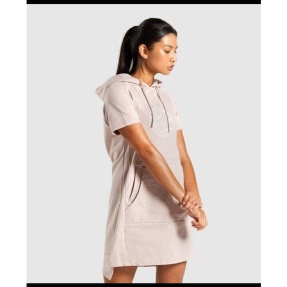 Gymshark Legacy Fitness Lounge Sweatshirt Dress - Pink Size XS - Picture 1 of 8